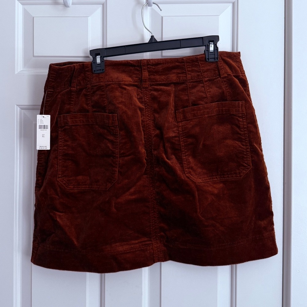 Maeve Colette Corduroy Button Front Mini Skirt Size XL Copper NWT Anthropologie - Picture 5 of 10